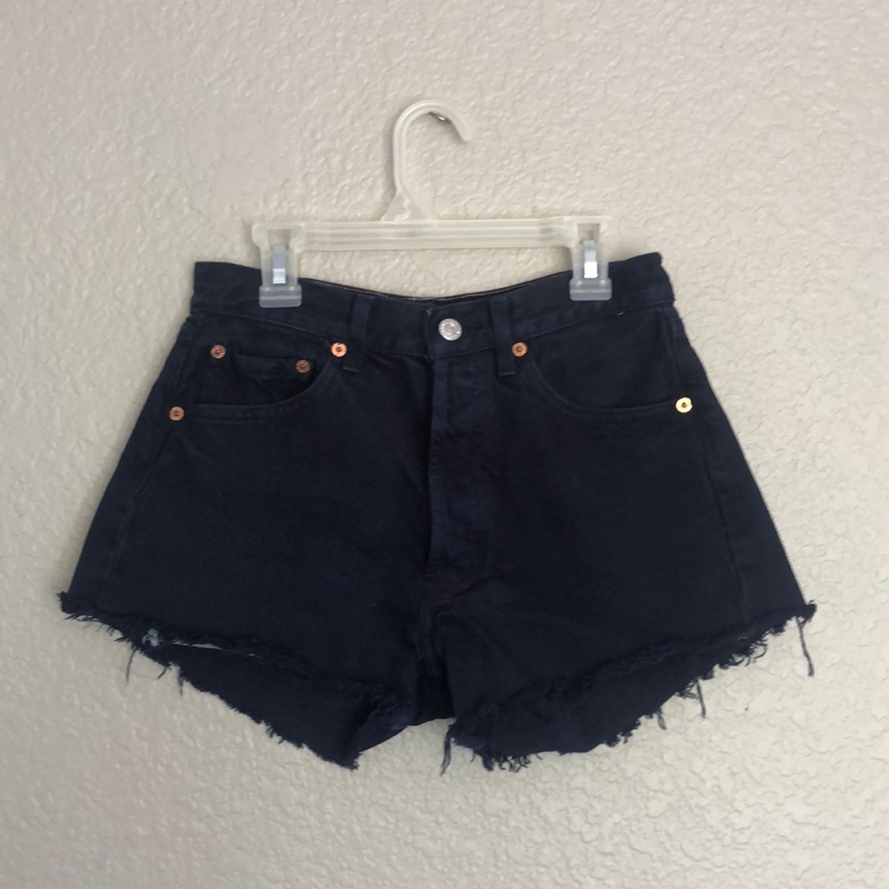 LEVIS 501 BLUE DENIM CUT-OFFS